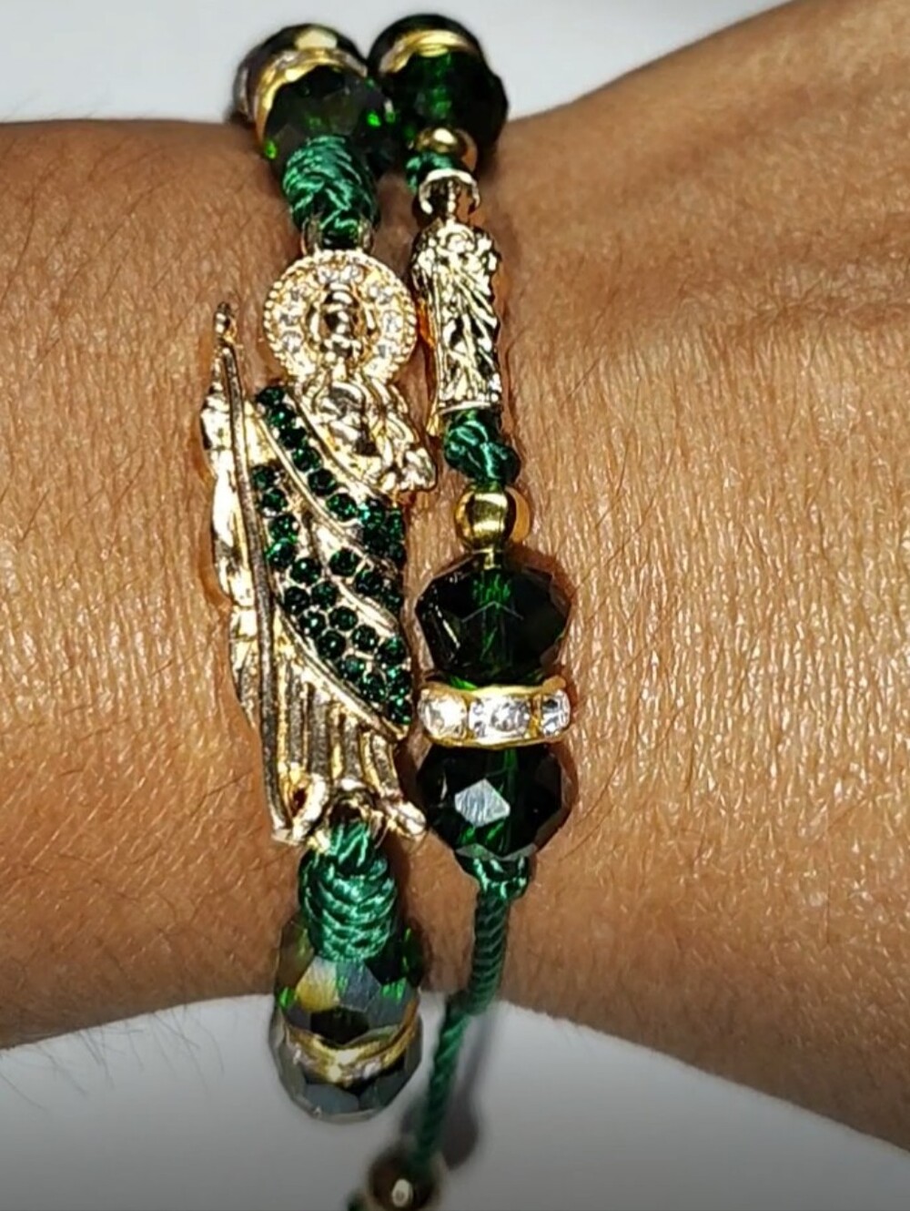 SAN JUDAS TADEO BRACELETS CRYSTAL (Look At Video )